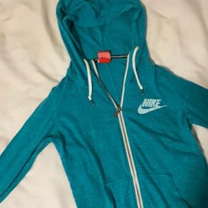 Turquoise Nike zip up